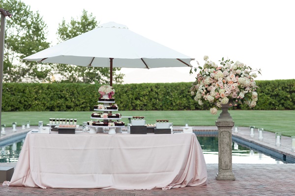 Ivory and Pink Wedding Dessert Table