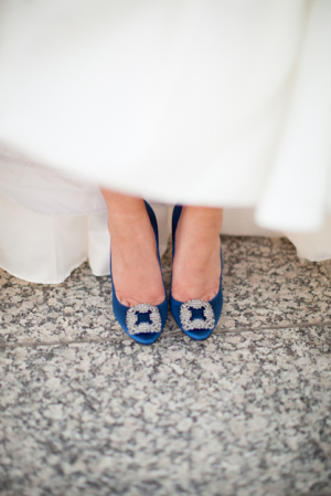 Manolo Blahnik Blue Wedding Shoes