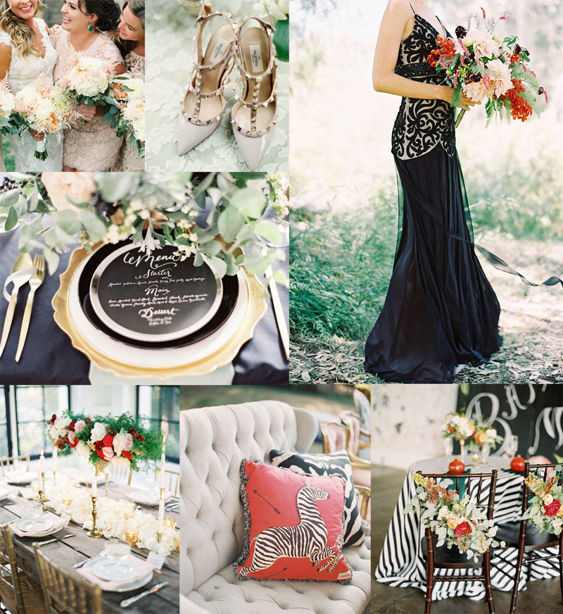 Eclectic Black, Gold & Poppy