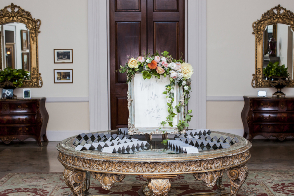 Ornate Reception Place Card Table