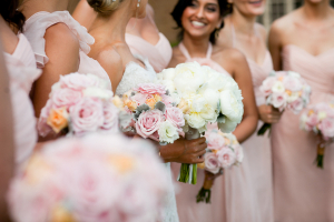 Pink Amsale Bridesmaids Dresses