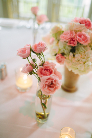 Pink and Cream Reception Florals