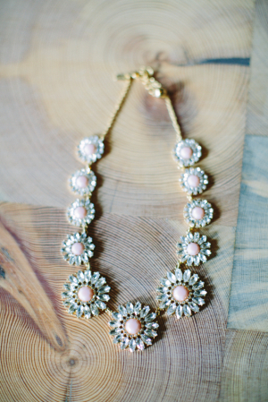 Pink and Silver Bridal Statement Necklace