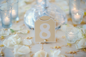 Reception Table Numbers With Pearls