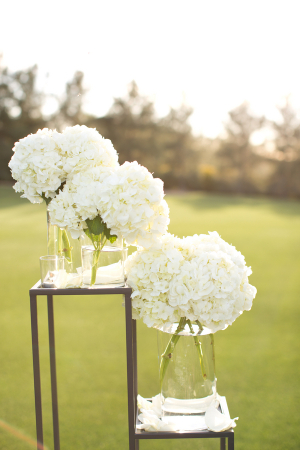White Hydrangea Wedding Decor