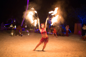 Belly Dancer with Fire