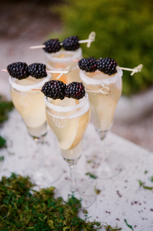Blackberry Champagne Cocktails