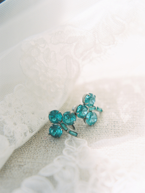 Blue Stone Bridal Earrings