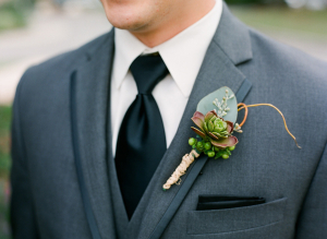 Boutonniere with Succulents