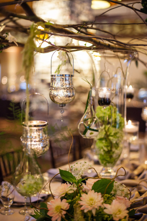 Branch Centerpiece with Hanging Votives
