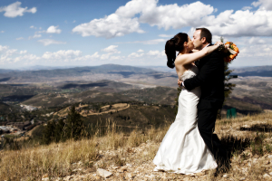 Bride and Groom on Mountain