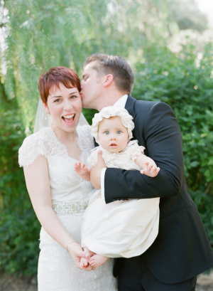 Bride and Groom with Baby