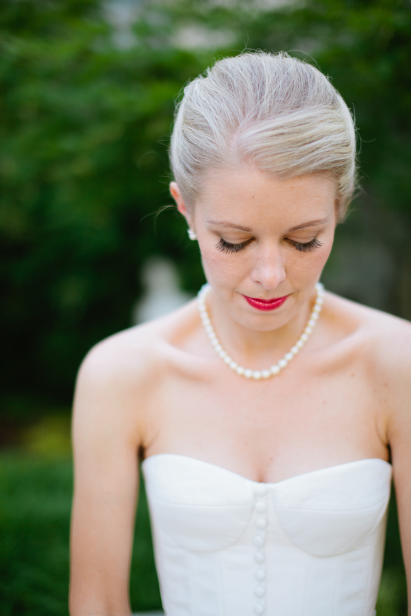 Bride in Pearl Necklace