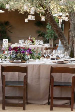 Brown and Purple Outdoor Reception