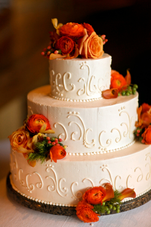 Brushed Buttercream Wedding Cake