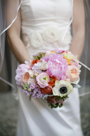 Colorful Pink Peach Red Bouquet