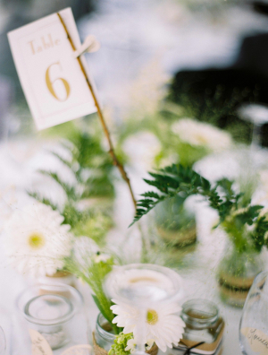 Daisy and Fern Reception Florals