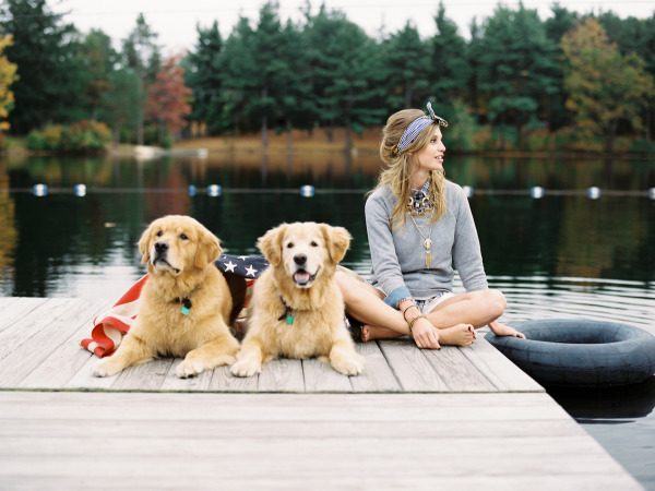 Dogs on Dock