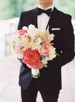 Fluffy Pink and Red Bouquet