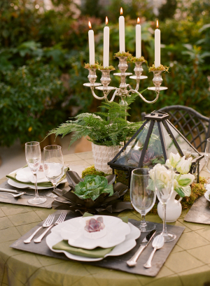 Gold and Green Wedding Table Inspiration