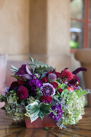 Green and Purple Centerpiece