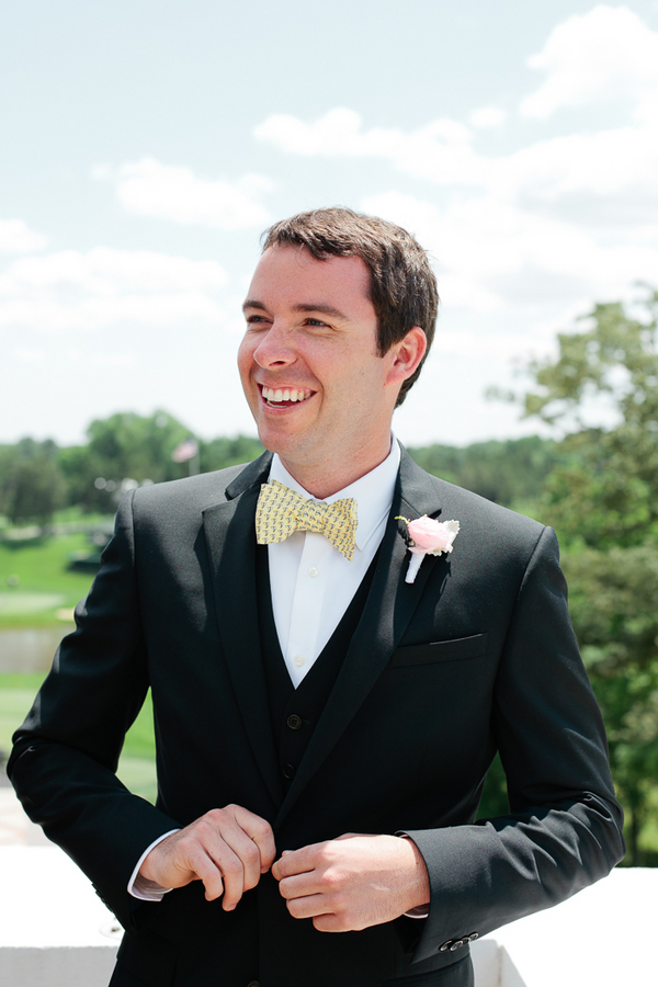 Groom in Yellow Bow Tie