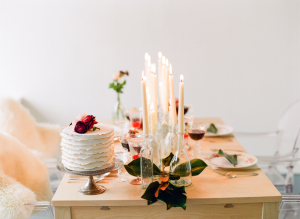Holiday Tabletop with Taper Candles