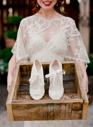 Lace Bridal Booties