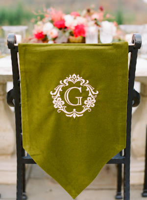 Monogrammed Chair Cover