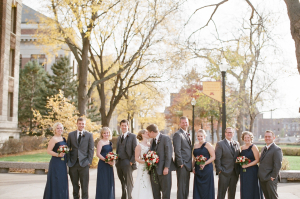 Navy and Gray Wedding Party