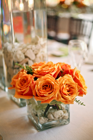 Orange Rose Reception Arrangement