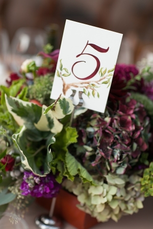 Painted Table Number