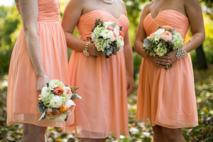 Peach Bridesmaids Dresses