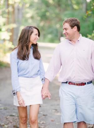 Preppy Engaged Couple