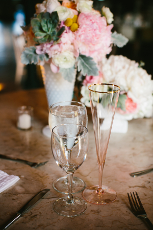 Rose Glass Champagne Flute