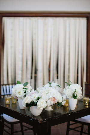 Sweetheart Table with White Centerpiece