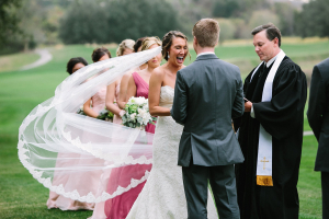 Veil Blowing During Ceremony