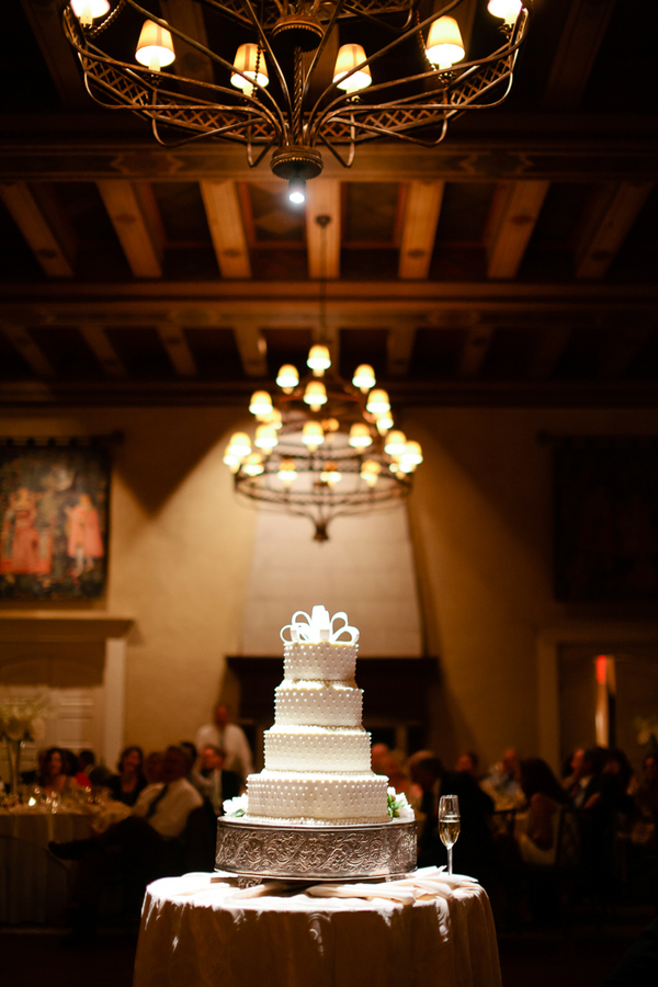 Wedding Cake on Silver Stand