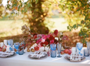 Wedding Tabletop with Pomegranates