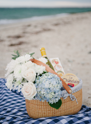 Wine and Cheese Beach Picnic