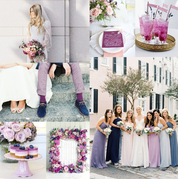 Blueberry Lavender Radiant Orchid Wedding Colors