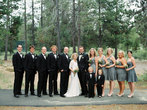Bridal Party in Gray and Black