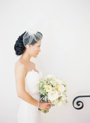 Bride in Mikaella Gown