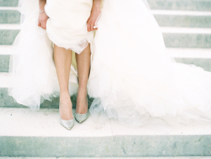 Bride in Silver Shoes