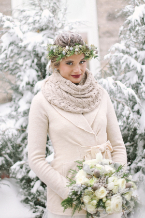 Bride in Winter Coat