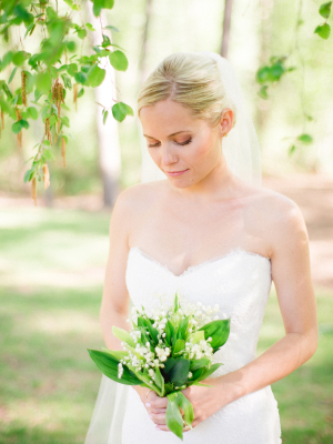Bride with Green Bouquet