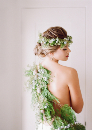 Bride with Greenery Garland