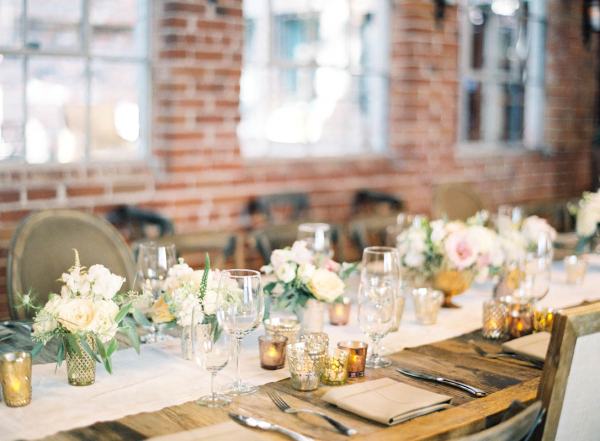 Copper Ivory Gold Wedding Table