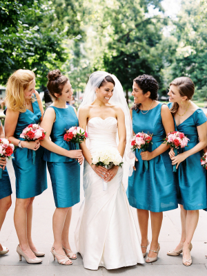 Dark Turquoise Bridesmaids Dresses