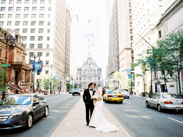Downtown Philadelphia Wedding Portrait